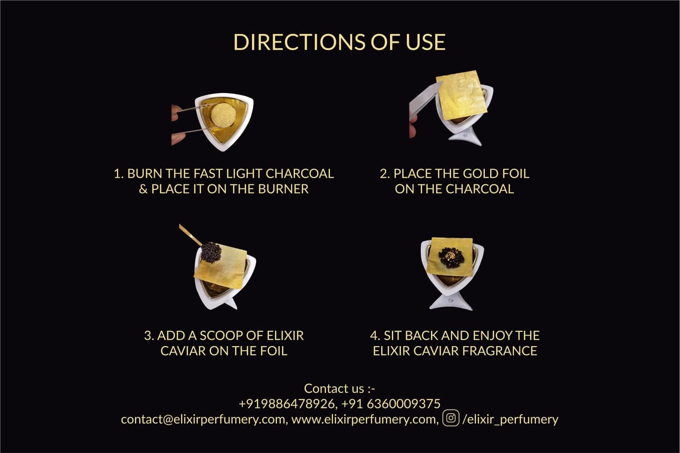 Elixir's Directions of use card
